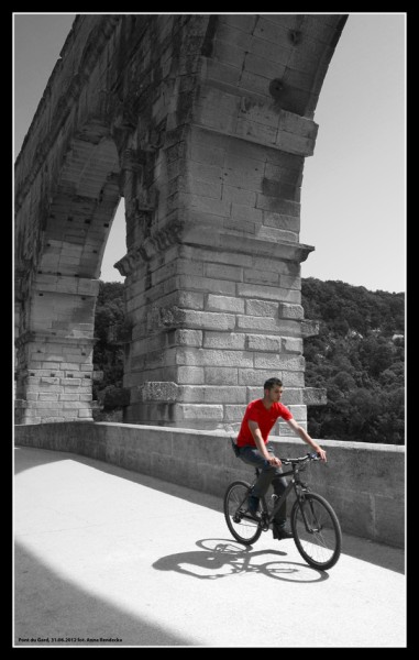 Trzydziesty sidmy rower - prowansalski, Pont du Gard, Prowansja 2012